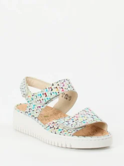 – Komfortsandale aus geprägtem Leder color-Waldläufer