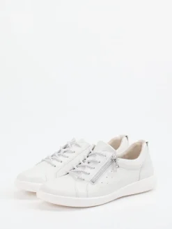– Komfort-Sneaker aus Kalbleder Offwhite-Waldläufer Discount