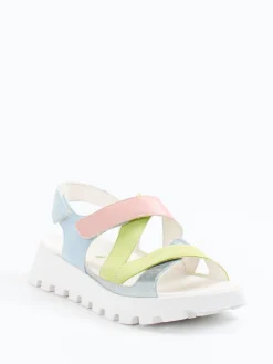 – Plateau-Sandale aus Nubukleder pastellfarben-Waldläufer