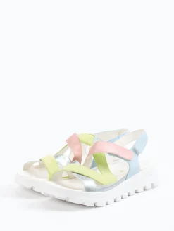– Plateau-Sandale aus Nubukleder pastellfarben-Waldläufer