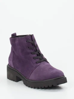 – Schnürboots aus Veloursleder Pflaume-Waldläufer Hot