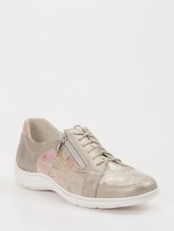 – Schnürschuhe aus Leder-Mix Pastelloptik-Waldläufer Clearance