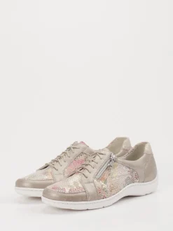 – Schnürschuhe aus Leder-Mix Pastelloptik-Waldläufer Clearance