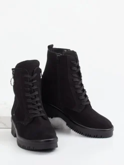 – Schnürstiefelette aus Nubukleder-Waldläufer Outlet