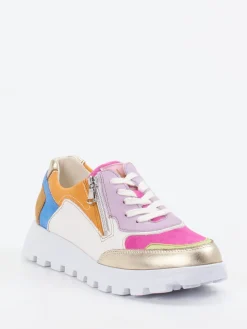 – Sneaker aus Velourleder und Glattleder color-Waldläufer Outlet