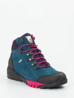 – Wanderschuhe aus Veloursleder Petrol-Waldläufer Online