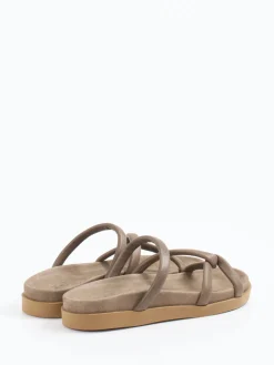 – Pantolette aus Kalbleder in Taupe-Werner Sale