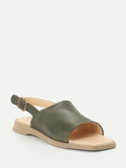 – Sandalen aus Kalbleder in Oliv-Werner Best