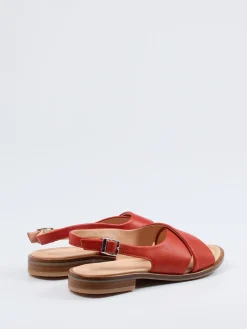 – Slingback-Sandalen aus Kalbleder ziegelrot-Werner Online