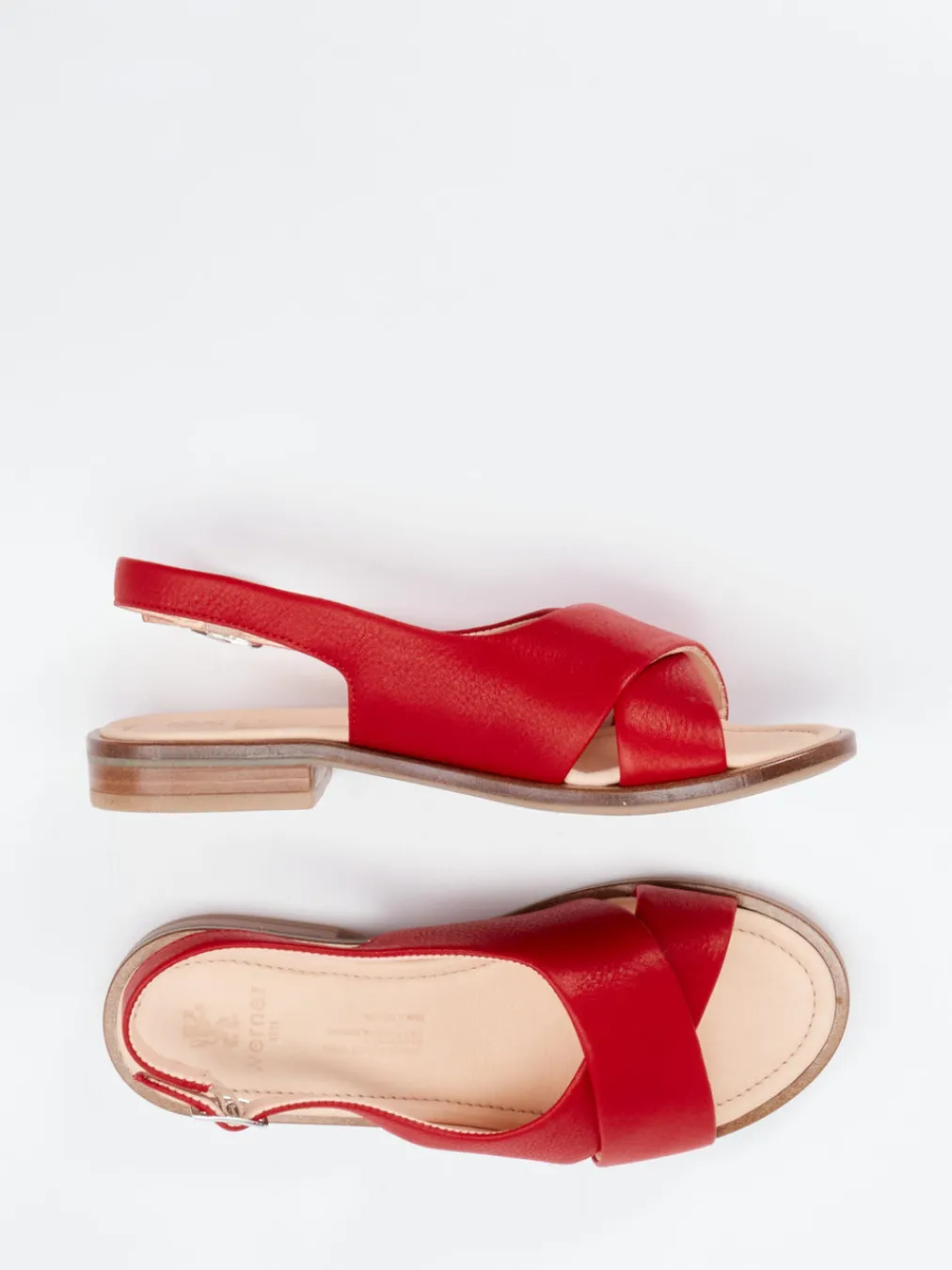 – Slingback-Sandalen aus Kalbleder-Werner Outlet