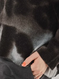 – Feinstrickpullover aus Wollmix Dunkelbraun-Yippie Hippie