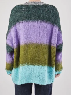 – Strickjacke aus Textil Dunkel-Yippie Hippie Online