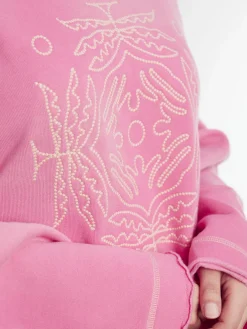 – Sweatshirt aus Baumwolle in Rosa-Yippie Hippie Outlet