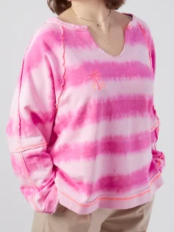 – Sweatshirt aus Baumwolle in Pink-Yippie Hippie Hot